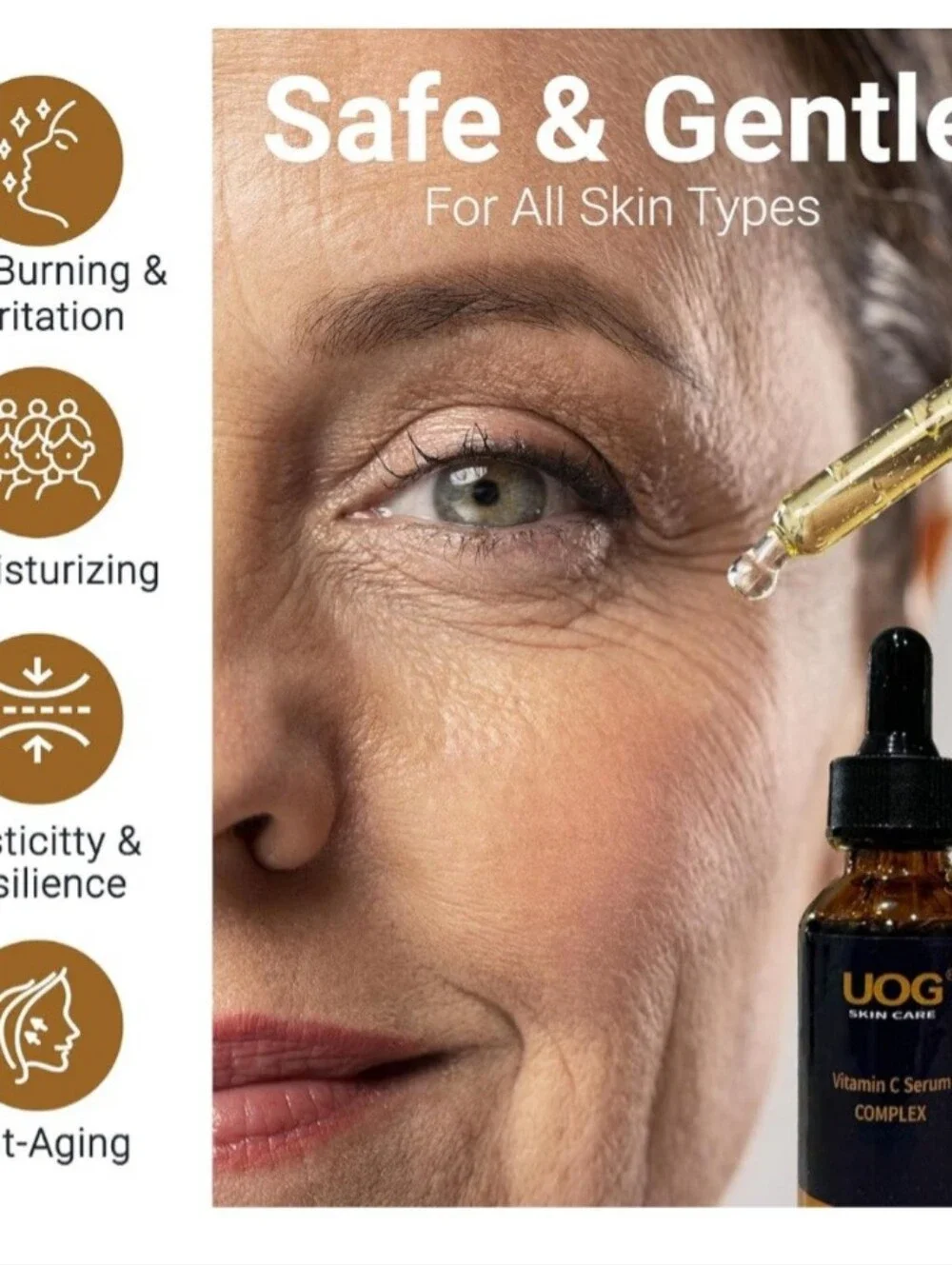 Super Vitamin C Face Serum - Anti-Aging, Hydrating & Firming Formula, Lifts & Fi